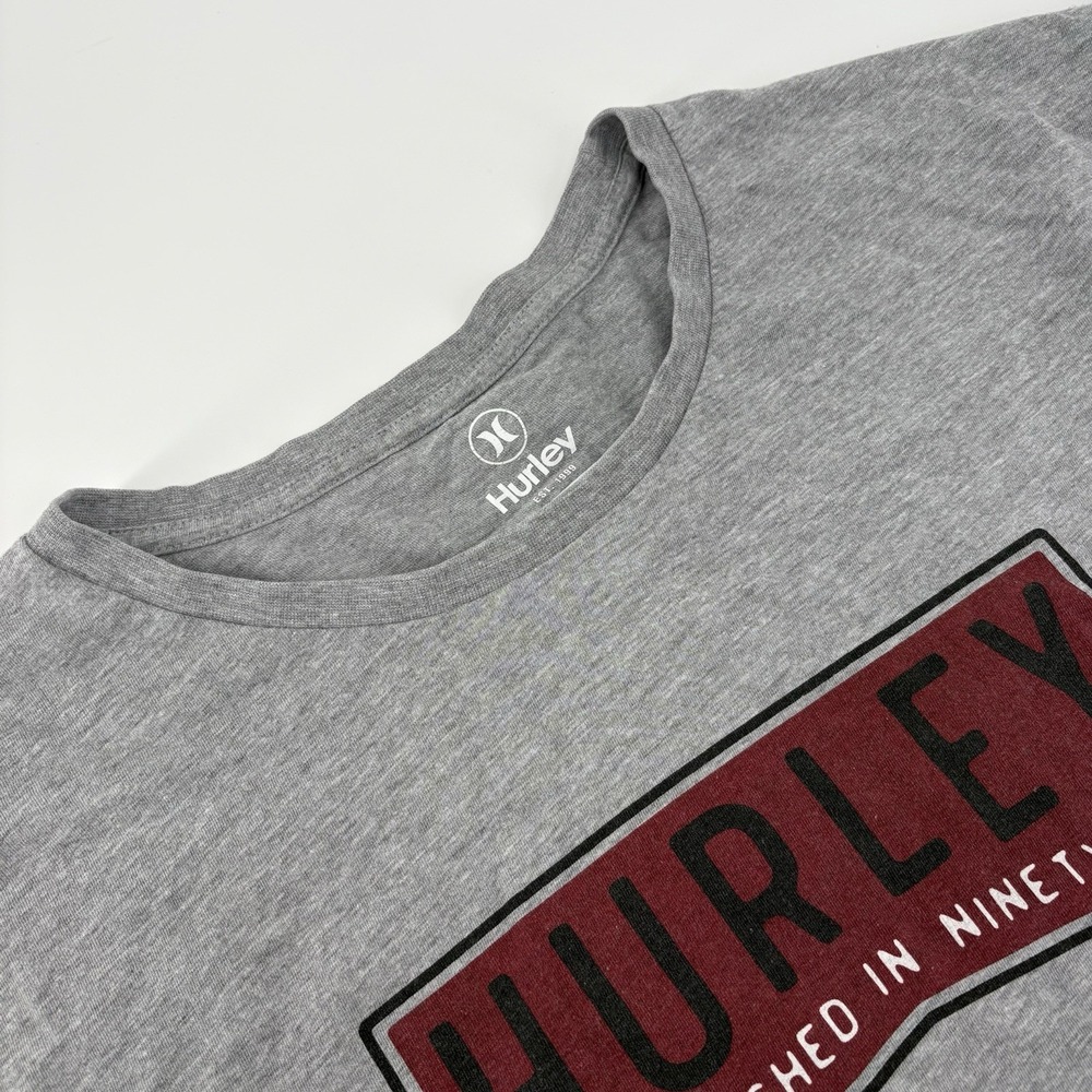 Hurley Logo Established 1999 Graphic Gray T-Shirt - Size XL